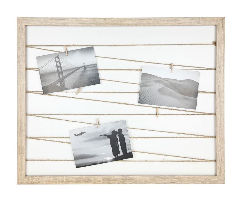 Galeria na zdjęcia Fotogaleria sznurkowa ramka ze sznurkami Frames Factory 40x50 dębowa 1szt.
