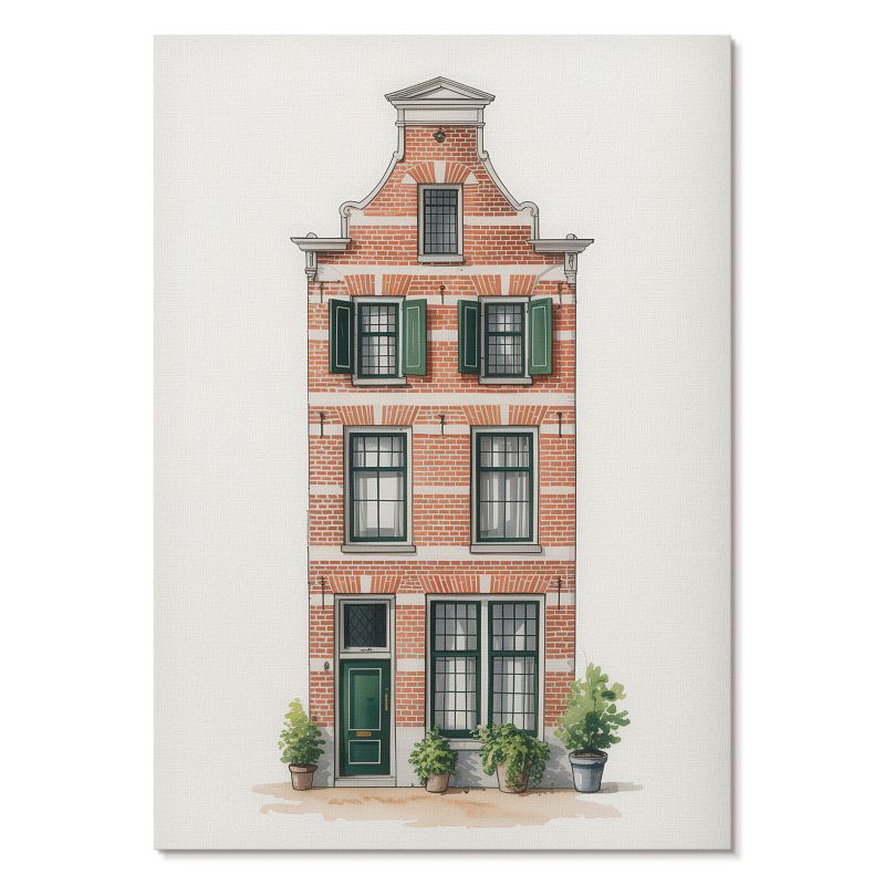 Plakat na Płótnie Tulup 21x29,7 cm (A4) Miejski dom Do salonu, przedpokoju, sypialni 1 szt.