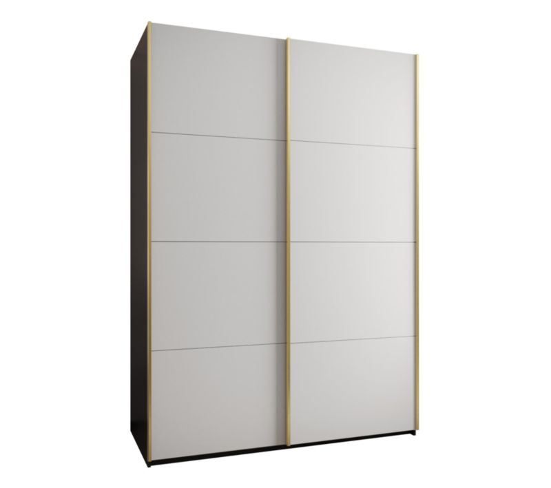 Szafa przesuwna Abiks LUX wysoka szer.180cm czarny/biały/złoty 1szt.