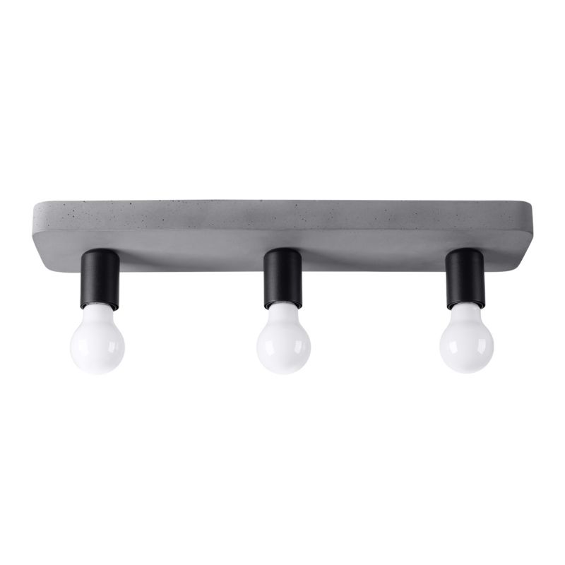 Lampa sufitowa Pure Lume LINDEO szaro-czarna 3xE27x15W IP20 wym:10x55x13,5cm - 1 szt.