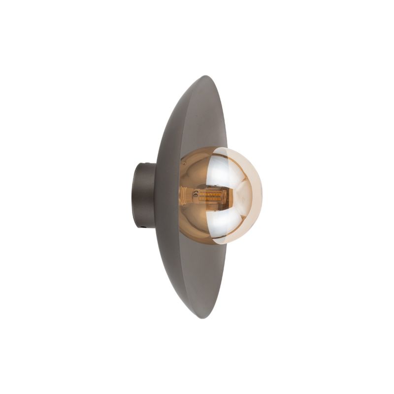 Kinkiet TK Lighting Slate brązowy z kulką miodową 1Xg9 -1szt.
