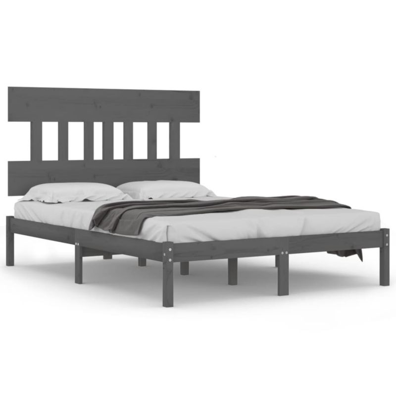 Łóżko drewniane WaszeMeble 200x200 cm szara WM-3104760 1 szt.