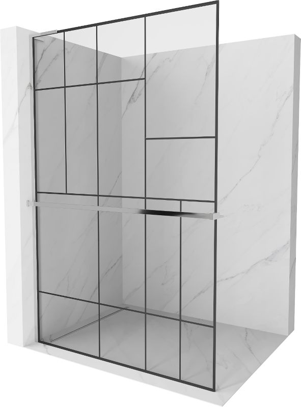 ściana prysznicowa Mexen Kioto+ L czarny wzór 90x200 cm 800-090-123-01-78 1 szt.