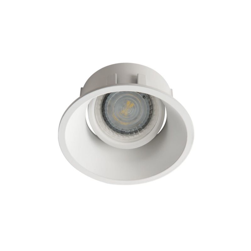 Oprawa sufitowa wpuszczana Kanlux Ivri biała ruchoma 1 x GX5.3 / GU10 x 35W IP20 wym: 9 x 9 cm okrągła - 1 szt.