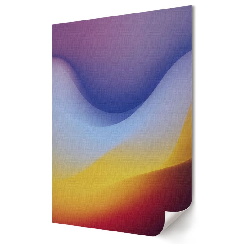 Plakat na ścianę Wallfluent Format A1 Kolorowe fale Artysta Maria "Vibe" Conti 1 szt.