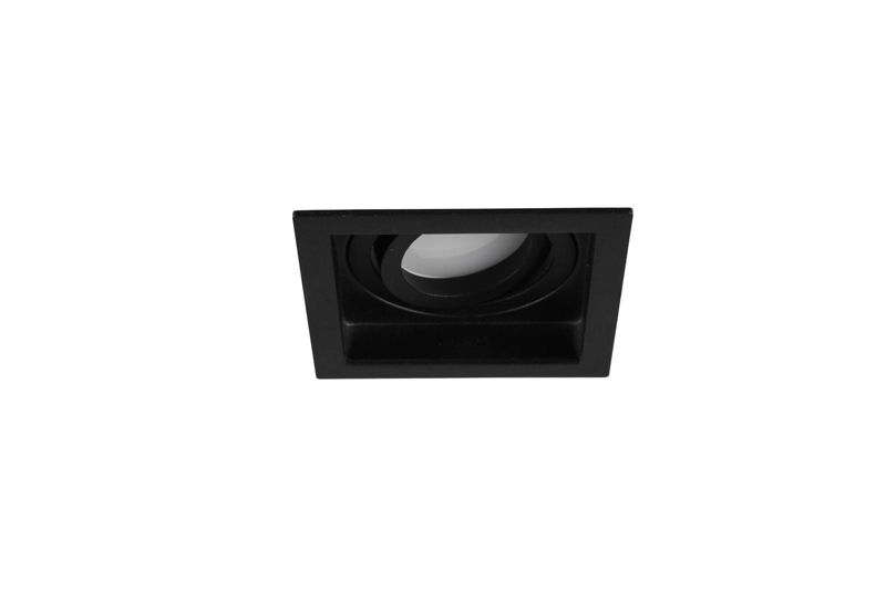 Oprawa sufitowa wpuszczana Trio Kenai czarna ruchoma 1 x GU10 x 10W IP20 wym: 9,2 x 9,2 cm kwadratowa - 1 szt.