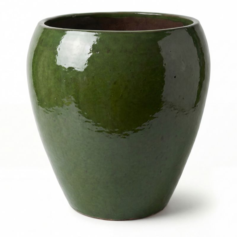 Donica ceramiczna Provencelia LAFONTAINE Zielony, sred.68 x H68 cm, mrozoodporna, rękodzieło, szkliwiona 1 szt.