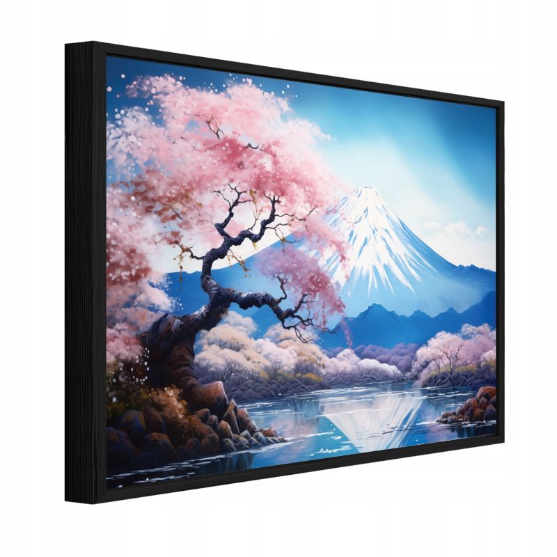 Obraz W Ramie WALLARENA Do Sypialni Salonu Na Płótnie Wulkan Natura Fidżi Niebieski 120x80 cm PPR15546O20 1 szt.