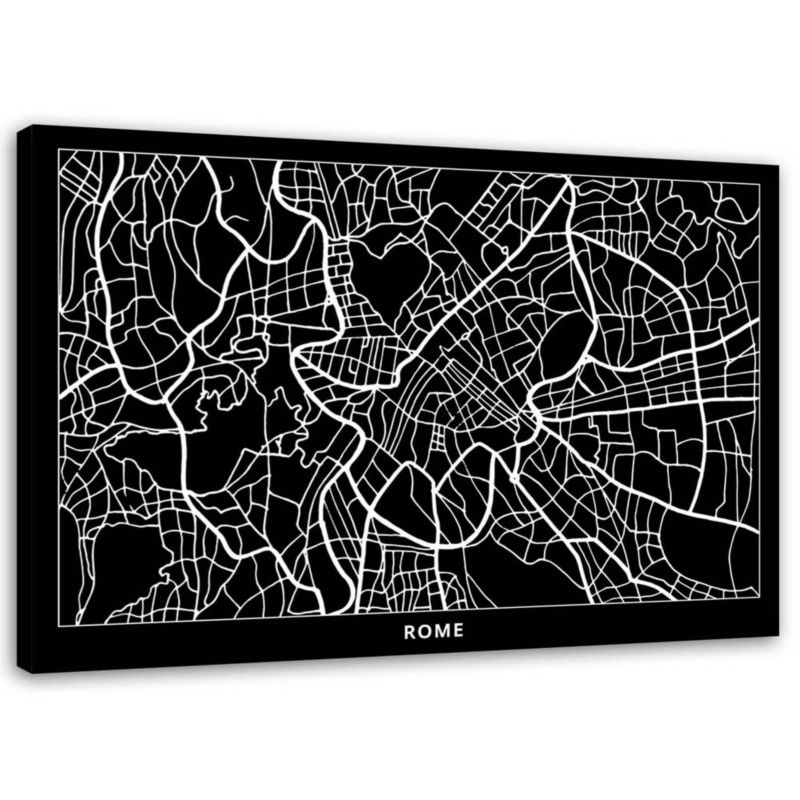 Obraz na płótnie Feeby Rzym - plan miasta 30x20cm 1szt