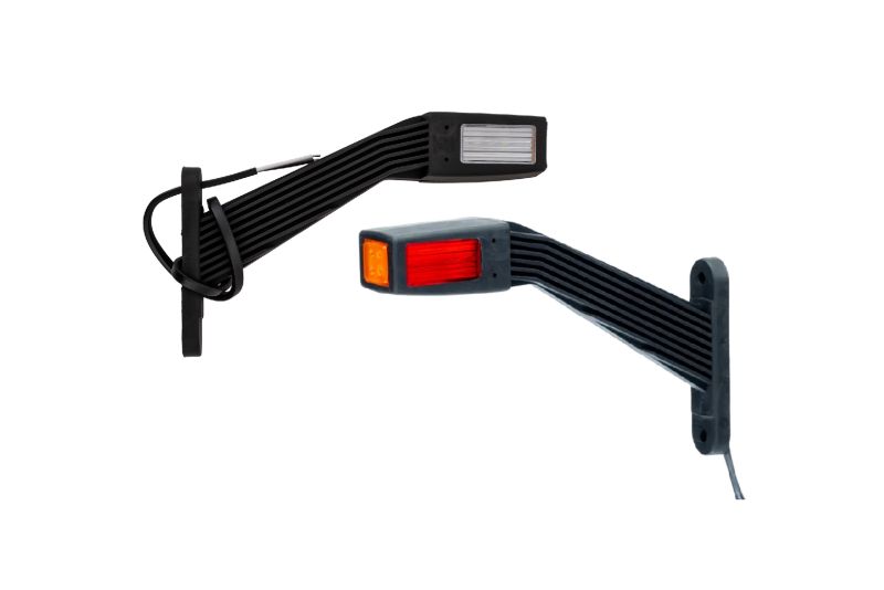 Lampy obrysowe FRISTOM LED 3 funkcje lewa i prawa obrysówki boczne do naczepy 2 szt.