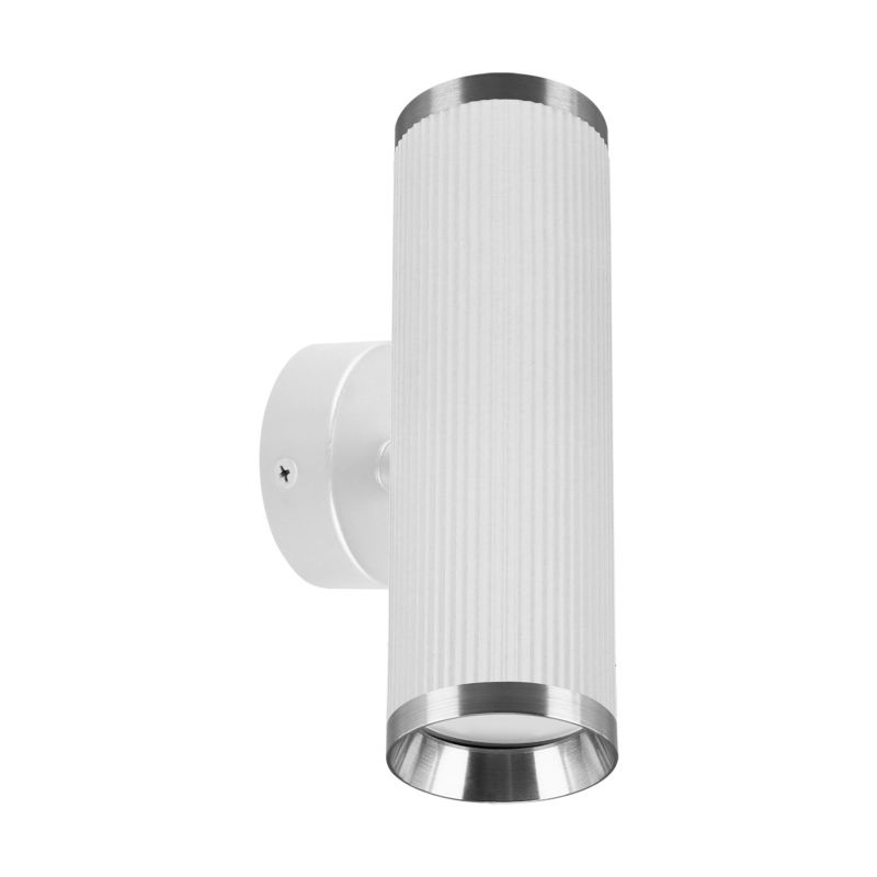 Kinkiet ryflowana tuba góra-dół Struhm FRIDA biały chromowany 2xGU10x35W IP20 wym:17x6x9cm - 1 szt.