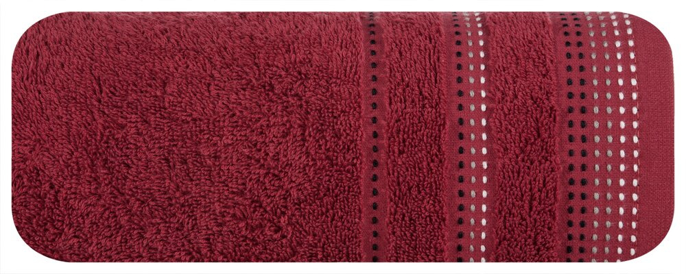 Ręcznik kąpielowy 70x140 cm POLIA bordowy bawełniany frotte