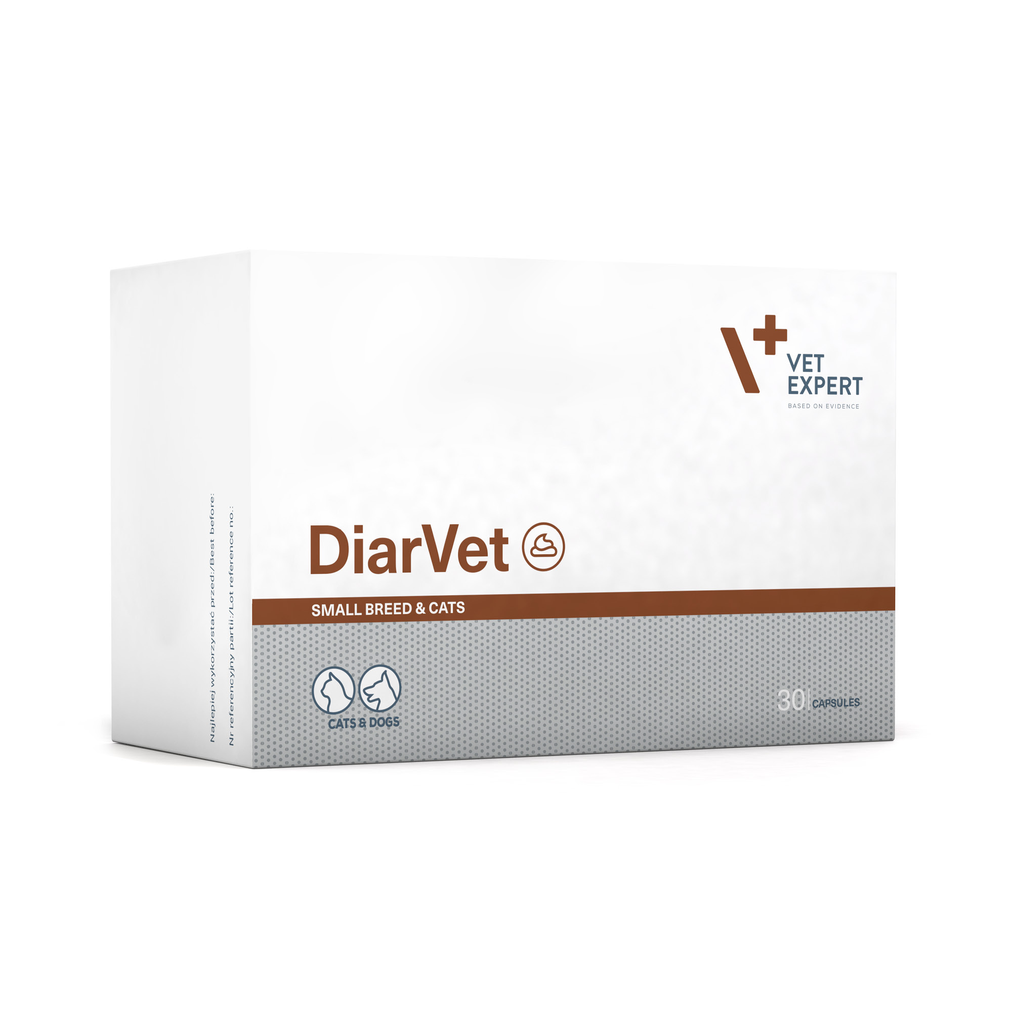 DiarVet Small Breed & Cats | VET EXPERT | 30 kaps. | Na biegunkę dla małych psów i kotów