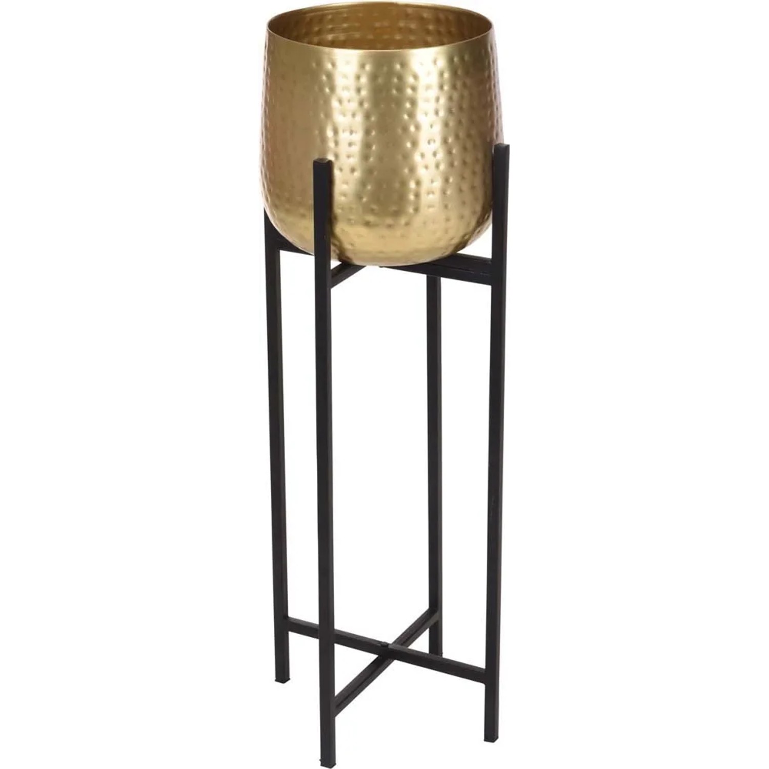 Osłonka metalowa złota na stojaku - 27 x 74 cm