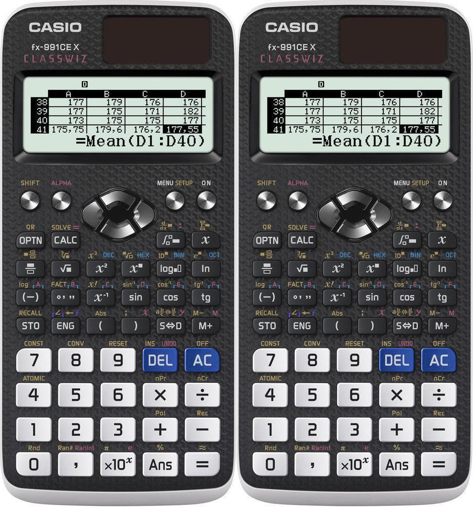 2x Kalkulator naukowy Casio FX-991CEX, 668 funkcji, czarny