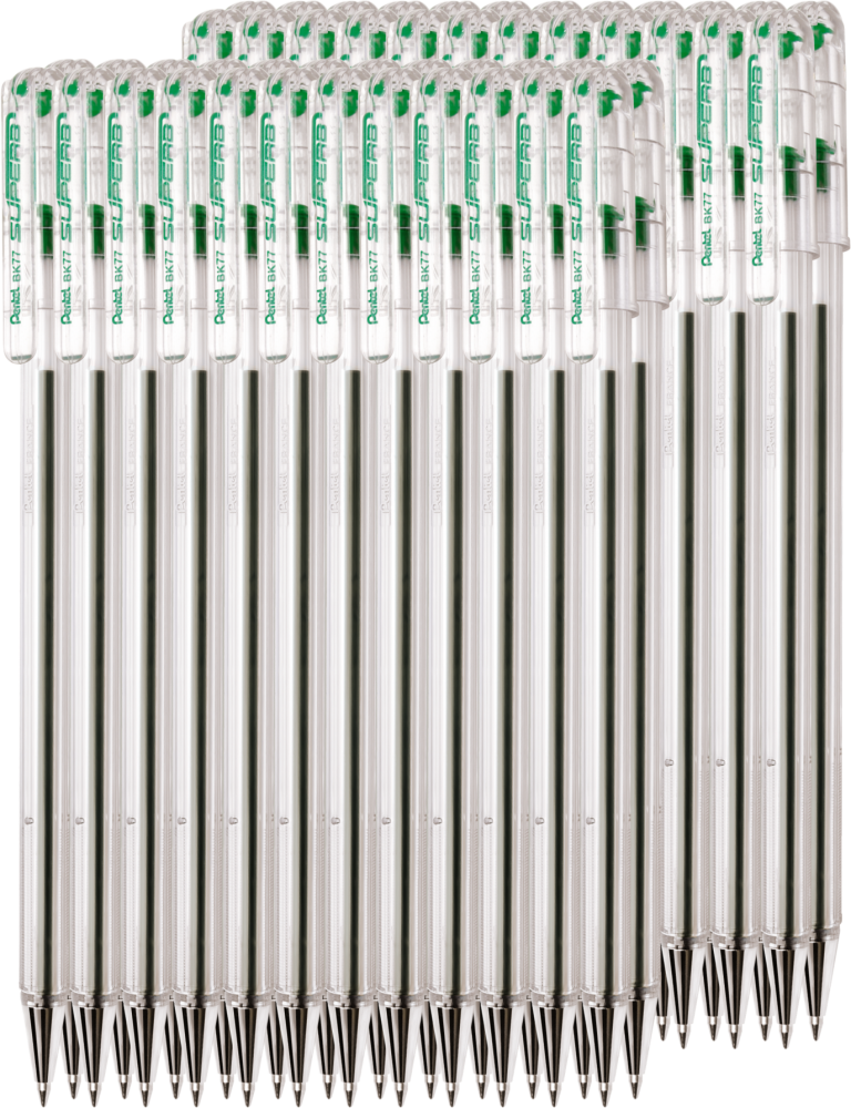 48x Długopis Pentel, Superb BK77, 0.7mm zielony