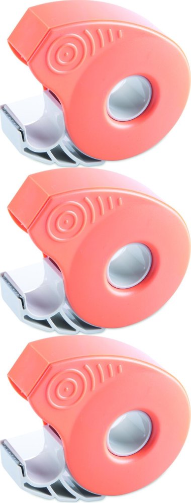 3x Podajnik do taśmy klejącej ICO Smart + taśma 19mmx33m, pomarańczowy
