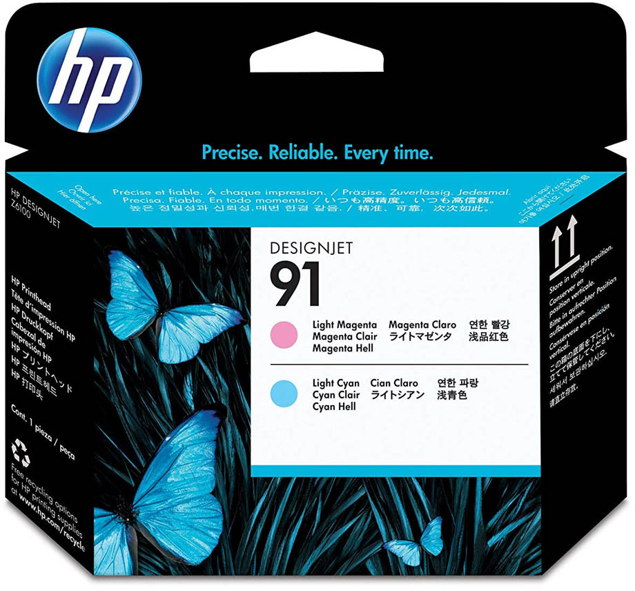 Głowica drukująca HP91 (C9462A), light cyan (jasny błękitny)/light magenta (jasny purpurowy)