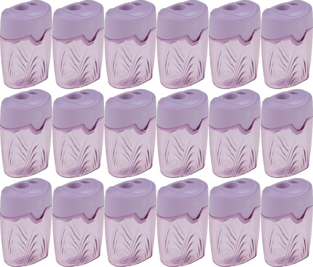 18x Temperówka Astra Wave, z pojemnikiem, 2 otwory, 1 sztuka, mix kolorów pastelowych