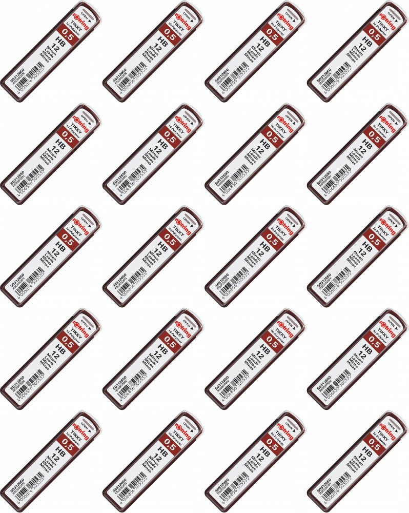 20x Grafity ołówkowe Rotring Tikky, 0.5mm, HB