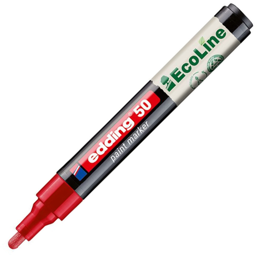 Marker olejowy edding 50 EcoLine, okrągła, 2-3mm, czerwony