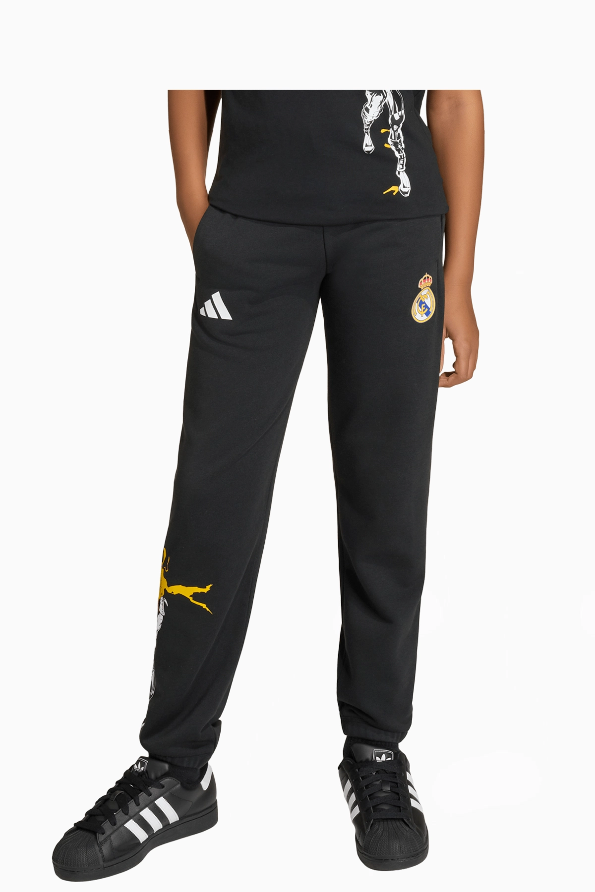 Spodnie adidas Real Madryt x Marvel 25/26 Junior - Czarny