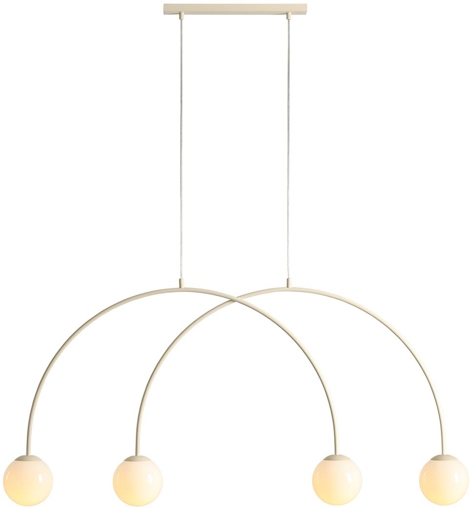 Aldex Una lampa wisząca 4x10 W beżowa 1116L9_S