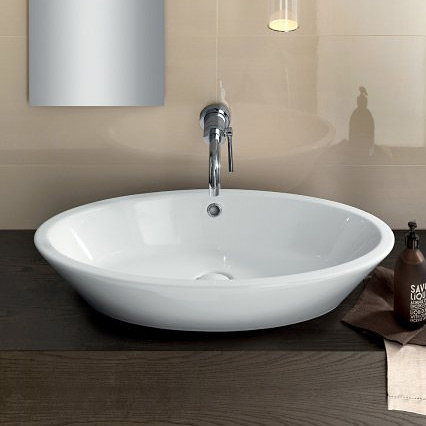Hatria Happy Hour 22:00 umywalka 70x40 cm owalna nablatowa biała Y0M901