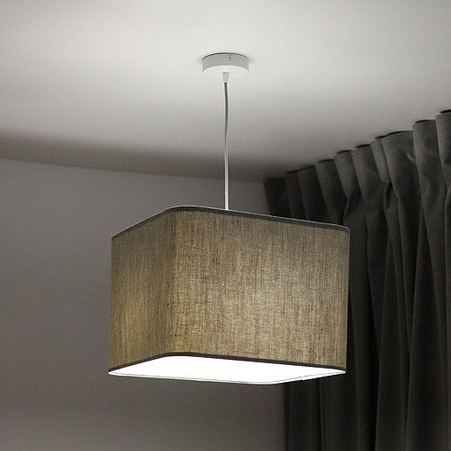 BPS Koncept Kwadro len light lampa wisząca 1x60 W szara-beżowa KW-010-40W20