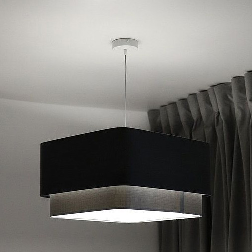 BPS Koncept Kwadro duo lampa wisząca 1x60 W szary/popielaty-grafitowa KWD-007