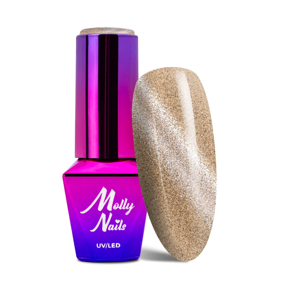Lakier hybrydowy LED/UV Gel Polish Molly Nails Cat Eye Womanity Nr 444 Ginger 8g