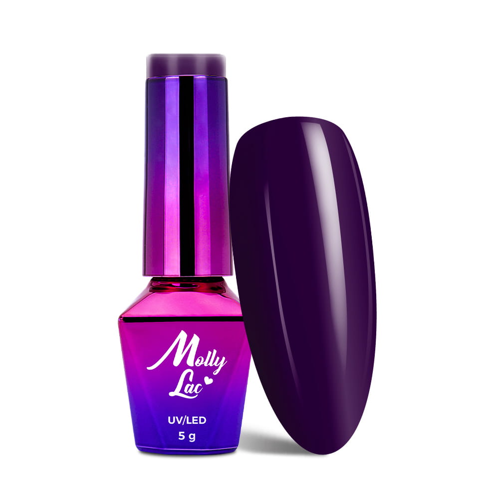 Lakier hybrydowy LED/UV Gel Polish MollyLac Welcome to Ibiza Nr 113 Grape Sorbet 5 g