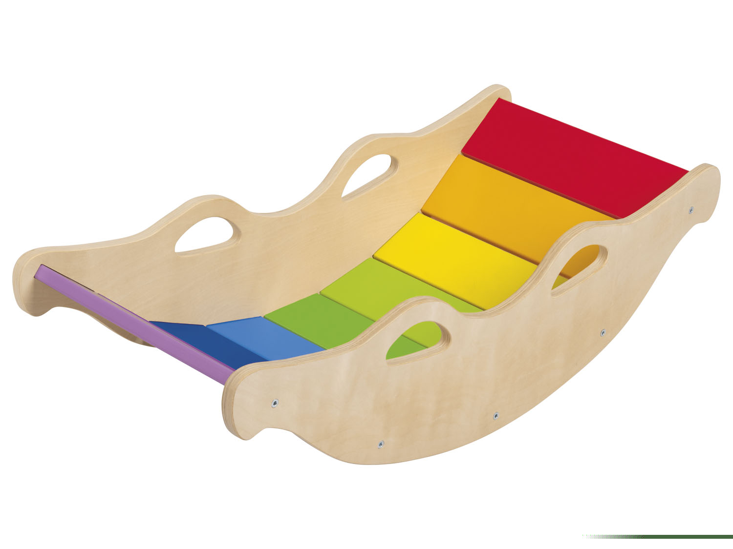 Playtive Drewniany bujak, w kolorach tęczy