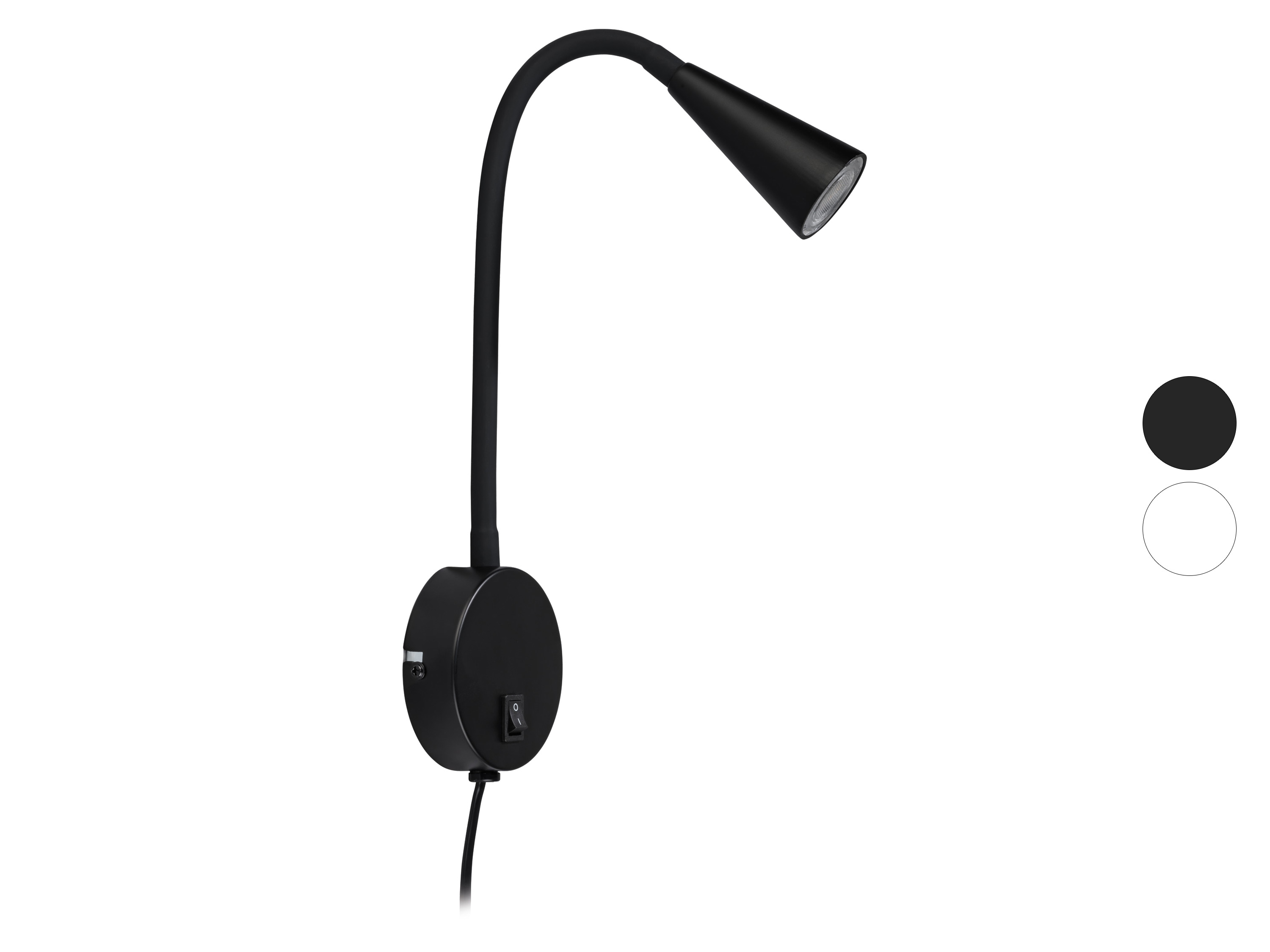 Livarno home Lampa LED ścienna Freya, z elastycznym ramieniem metalowym Czarny