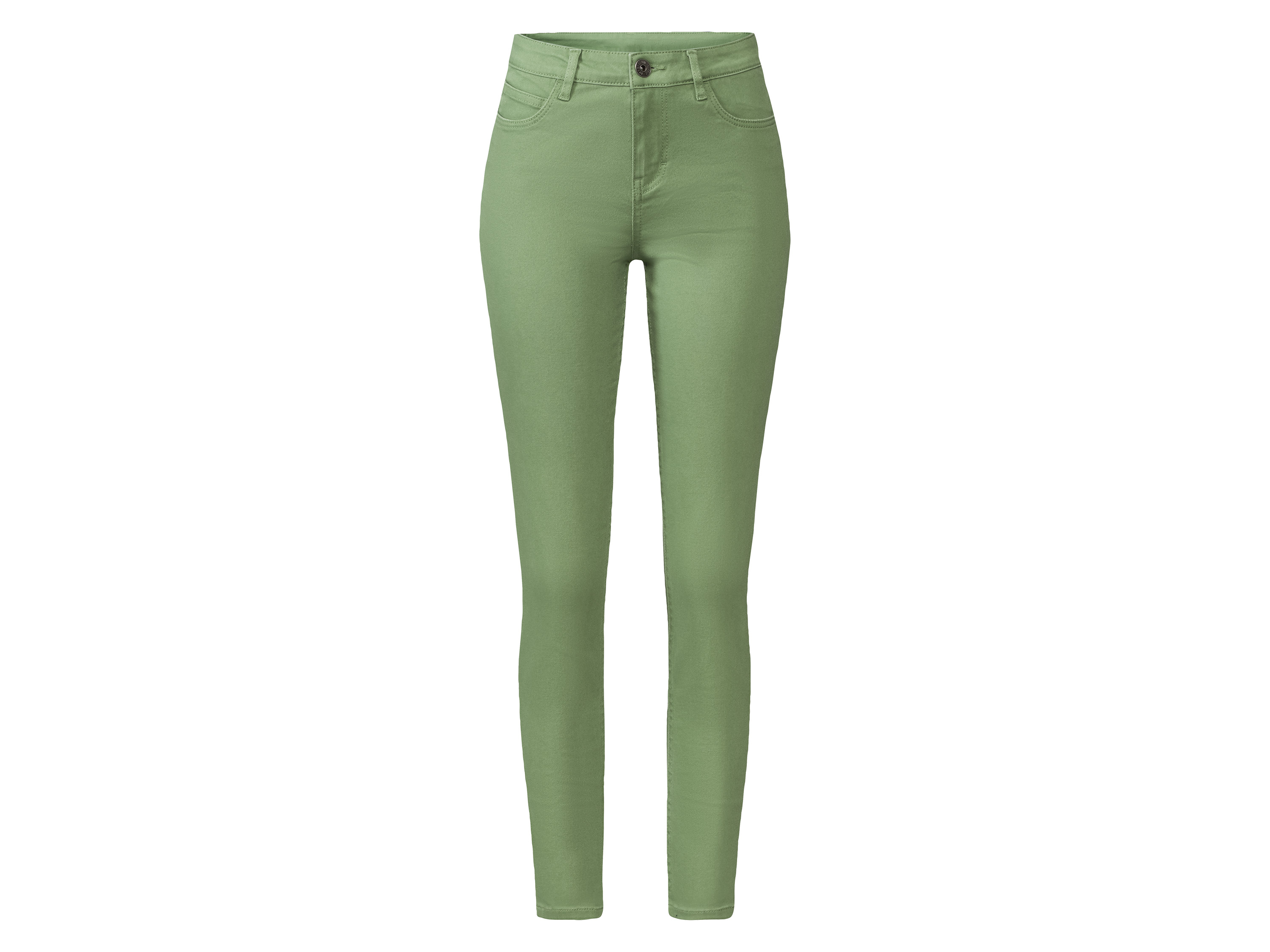 esmara Jeansy damskie z bawełną, Super Skinny Fit Zielony, 42