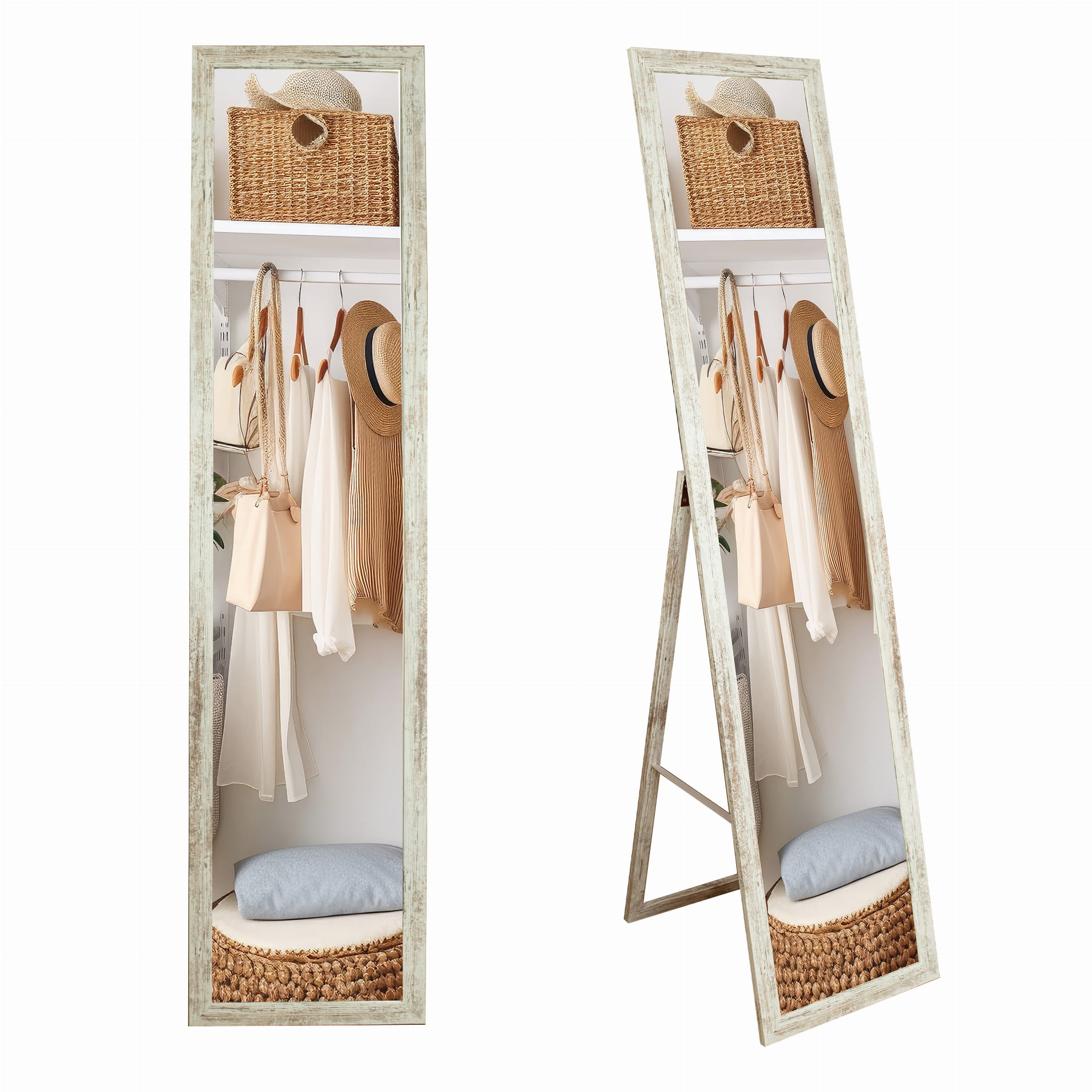 Darmowa Dostawa - Lustro 155x36 cm prostokątne drewno BD Art 301120000034