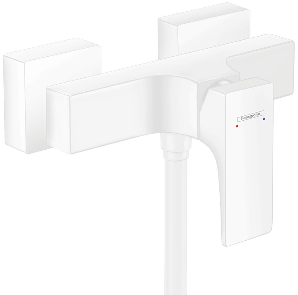 Darmowa Dostawa - Bateria prysznicowa ścienna biała Hansgrohe Metropol 32560700