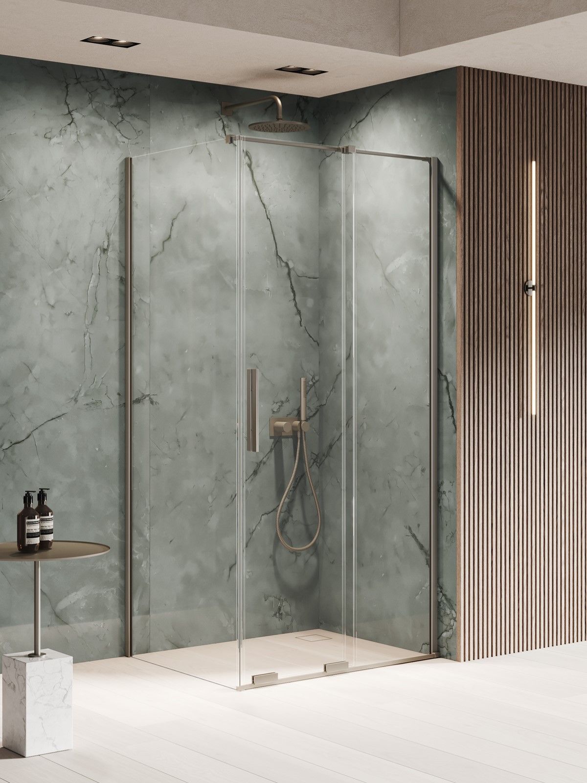 Darmowa Dostawa - Kabina prysznicowa 120x90 cm szczotkowany/szkło przezroczyste New Trendy Smart Gunmetal Brushed EXK7850