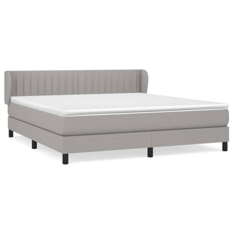 Łóżko kontynentalne WaszeMeble 160x200 cm jasnoszare WM-3126413 1 szt.