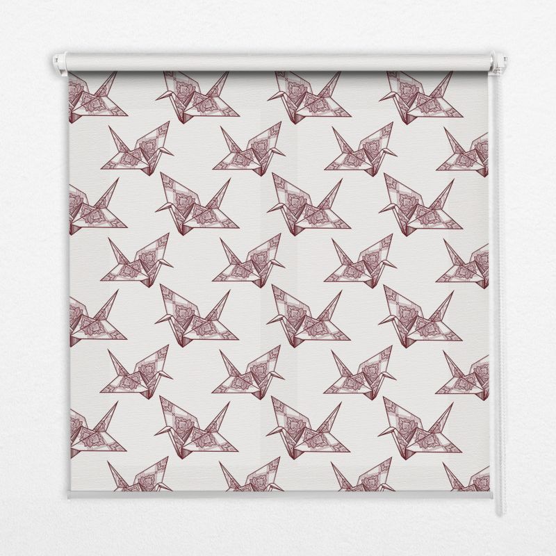 Roleta Z Nadrukiem Tulup 90x180 cm Łabędzie Z Origami Montaż do ściany/sufitu 1 szt.