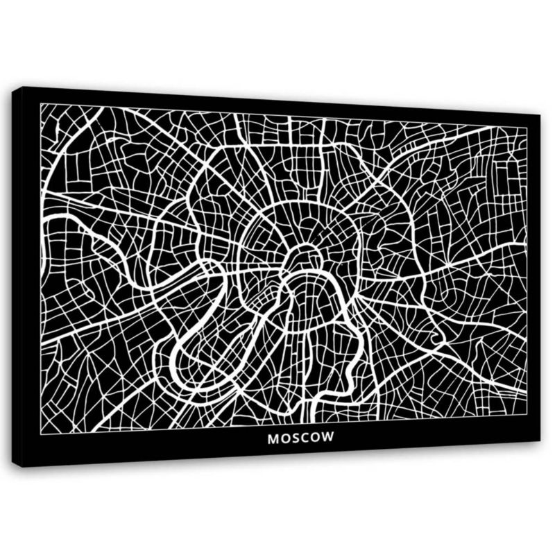 Obraz na płótnie Feeby Moskwa - plan miasta 45x30cm 1szt