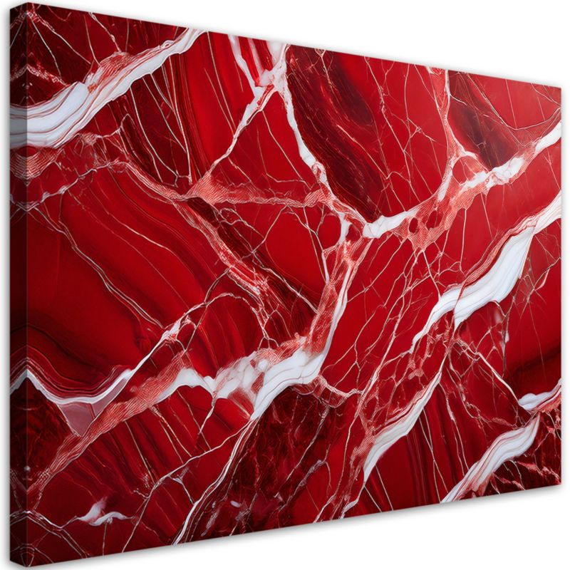 Obraz na płótnie Feeby Czerwony Marmur Kamień Glamour 60x40cm 1szt