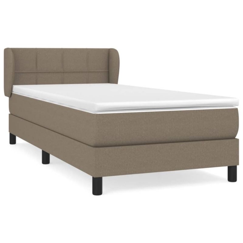 Łóżko z materacem tapicerowane WaszeMeble 90x190 cm taupe WM-3126209 1 szt.