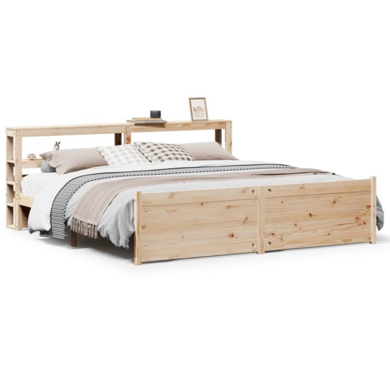 Rama łóżka WaszeMeble 200x200 cm Brązowy sosna WM-3306029 1 szt.