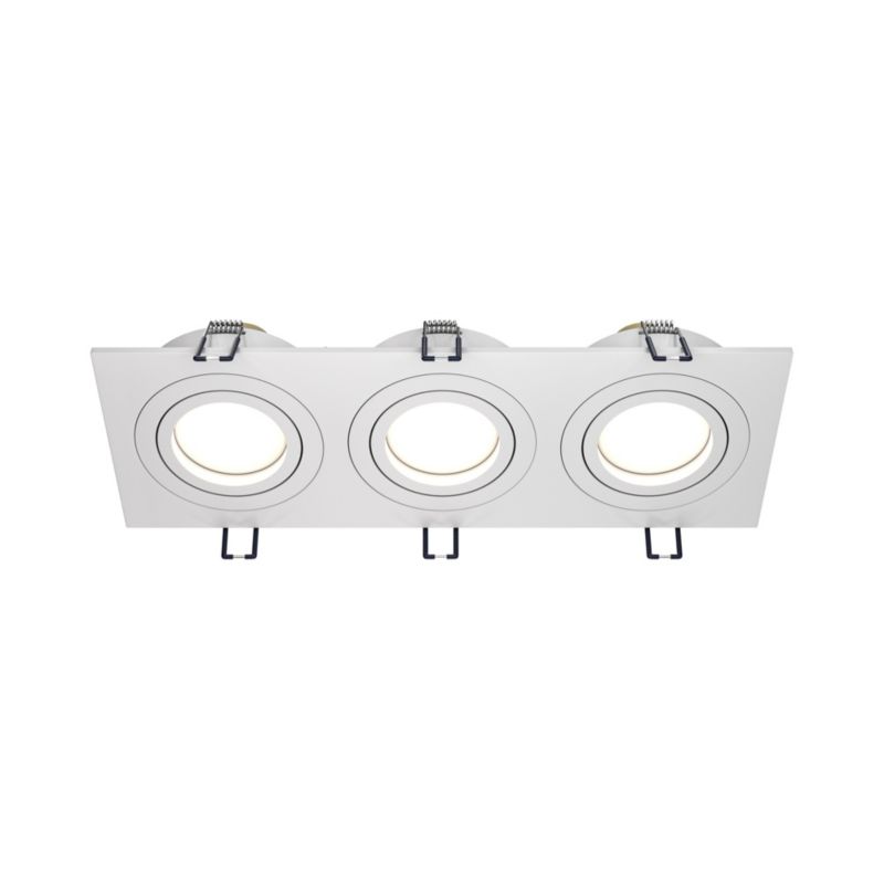 Oprawa sufitowa wpuszczana Maytoni Atom biała 3 x GU10 x 50W IP20 wym: 2,5 x 9,2 x 25,6 cm prostokątna - 1 szt.