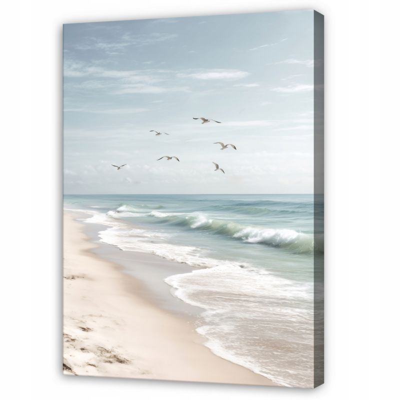 Obraz WALLARENA Do Sypialni Salonu Na Płótnie Plaża Natura Morze Niebieski 40x60 cm SPP16505O4 1 szt.