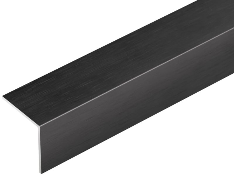 Kątownik CEZAR Czarny Szczotkowany mat 2500x20x20x1mm Aluminium 1 szt.