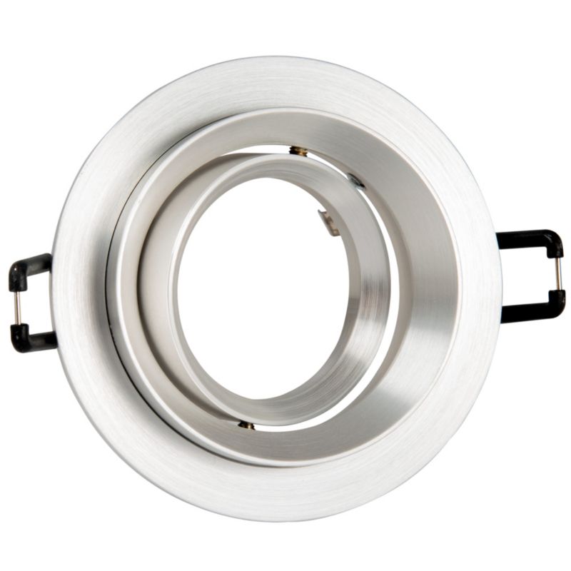 Oprawa sufitowa wpuszczana Polux Lika srebrna ruchoma 1 x MR16 x 10W IP20 wym: 3,2 x 9,2 x 9,2 cm okrągła - 1 szt.