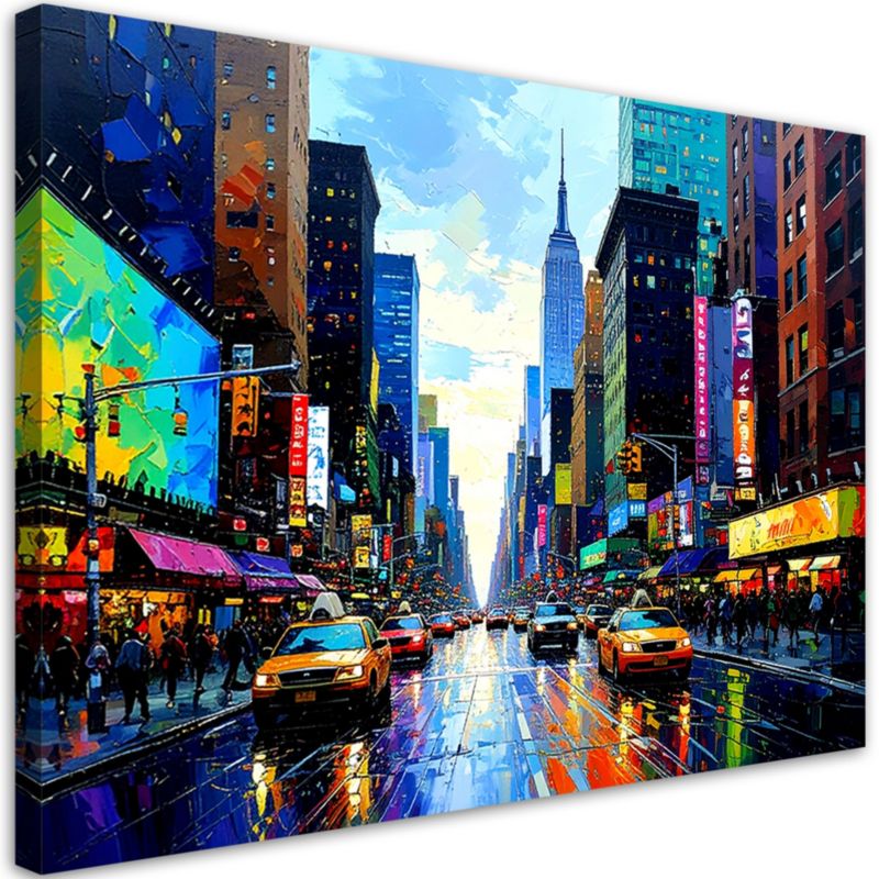 Obraz do salonu biura jadalni Feeby Nowy Jork Miasto Kolorowe 90x60cm 1szt