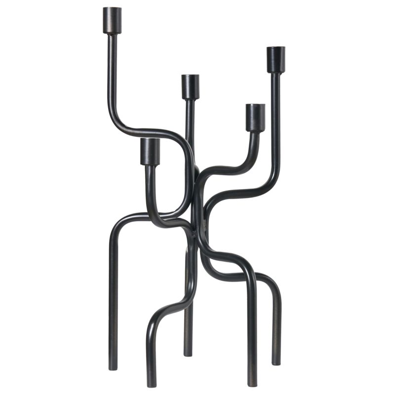 Świecznik Porrtela Metal 50 cm Czarny 1 szt.